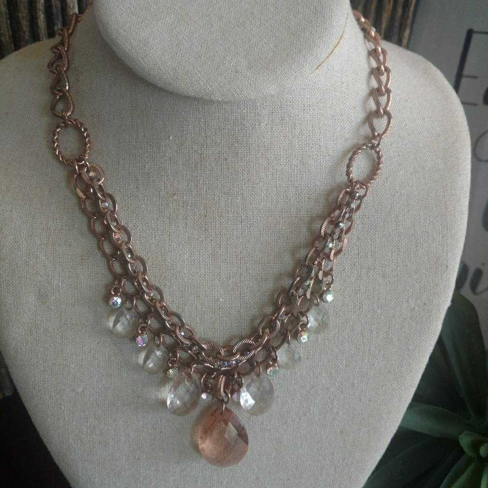 2028 By 1928 Brand Rose Gold multi-strand Y-Necklace Retro Adj.
